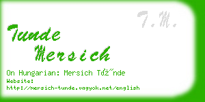 tunde mersich business card